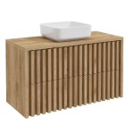 Koupelnová skříňka s krycí desku SAT Delano 100x56x46 cm dub mat DELANO100ZDDE DELANO100ZDDE