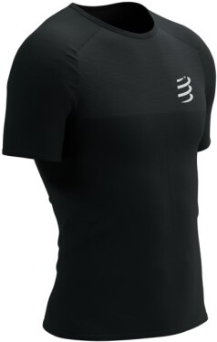 Běžecké tričko Compressport Performance SS Tshirt M - Black/White Velikost textilu: L