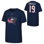 Outerstuff Dětské tričko Adam Fantilli #19 Columbus Blue Jackets NHL Flat Name & Number Short Sleeve Cotton Velikost: Dětské XL (170 – 176)