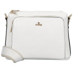 Trendy dámská koženková crossbody kabelka Chiara, bílá