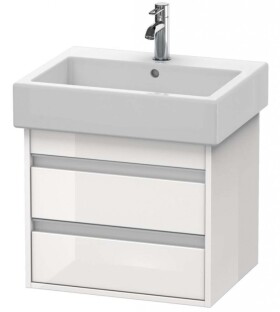 DURAVIT - Ketho Umyvadlová skříňka 48x55x44 cm, 2 zásuvky, lesklá bílá KT663602222
