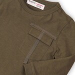 Tričko chlapecké s dlouhým rukávem, Minoti, RANGER 5, khaki - 68/80 | 6-12m