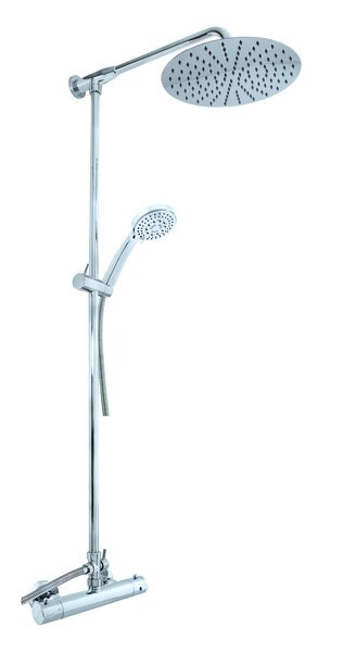 SLEZAK-RAV - Vodovodní baterie sprchová TERMOSTATICKÁ s hlavovou a ruční sprchou, Barva: chrom, Rozměr: 150 mm TRM81.5/4-01