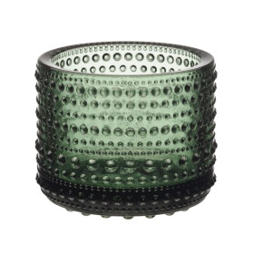 Iittala Skleněný svícen Kastehelmi 6,4 cm – Pine Green, zelená barva