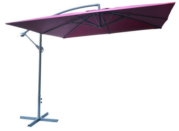 Rojaplast Slunečník kovový 8080 - 270x270cm- bordó