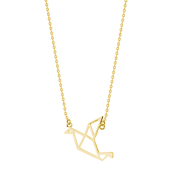 LUNICA Stříbrný náhrdelník ZLATÉ ORIGAMI 0177 Ag 925; ≤1,4 g.