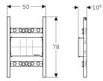GEBERIT - Duofix Montážní prvek příčného nosníku pro nástěnnou armaturu pod omítku 111.785.00.1