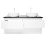 Koupelnová skříňka s umyvadlem SAT B-Way 119x50x45 cm bílá lesk BWAY2120WTK2BB BWAY2120WTK2BB