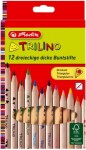Trojhranné pastelky silné Herlitz Trilino 12ks