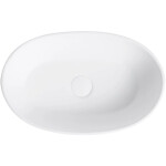 CERANO - Umyvadlo z litého mramoru Persea - na desku - bílá matná - 50x32 CER-WB23