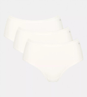 Dámské kalhotky GO Daily Cotton Midi 3P - WHITE - bílé 00GZ - SLOGGI WHITE S