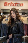 Dámská Kožená Bunda Křivák Sofie Tiffany Brixton Černá Velikost: 8XL