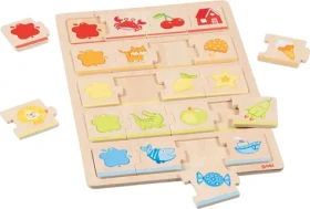 GOKI Dřevěné puzzle Barvy 5x4 dílků