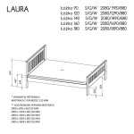 Postel Laura Barva korpusu: Bílá, Rozměr: 90 x200 cm