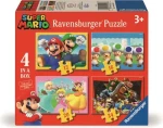 Ravensburger Puzzle: Super Mario a jeho dobrodružství 4 v 1