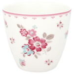 GREEN GATE Latte cup Elba White 300 ml, růžová barva, porcelán 300ml