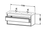 DURAVIT - Ketho Umyvadlová skříňka 48x115x46 cm, 2 zásuvky, lesklá bílá KT664902222