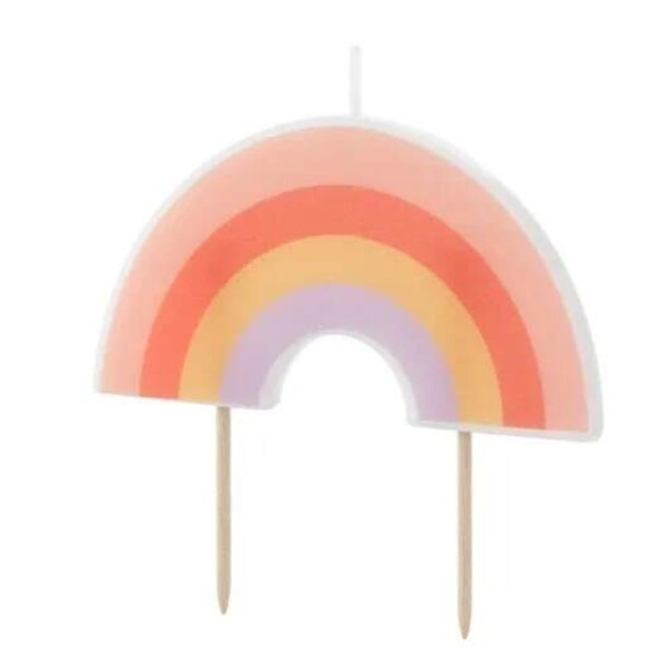 PartyDeco Svíčka Duha 1 ks