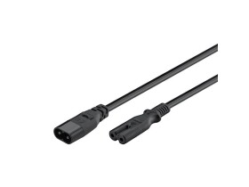 Kabel prodlužovací C7/C8 GOOBAY 97201 2m Black - rozbaleno