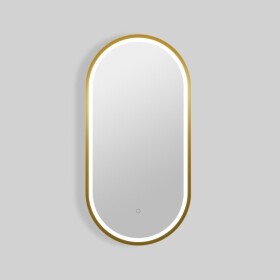 Zrcadlo se senzorem SAT Aurum 40x80 cm broušené zlato SATZAUR4080BZ SATZAUR4080BZ