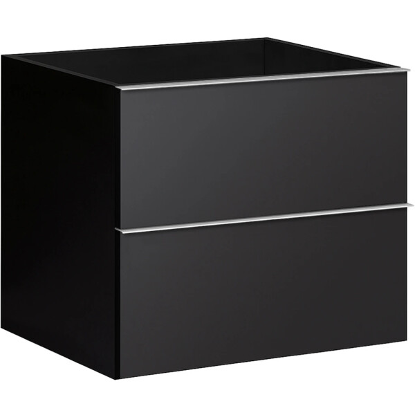 CERANO - Koupelnová skříňka pod umyvadlo s úchytkou Velora - černá matná, chromová úchytka - 59x53x46,5 CER-665047