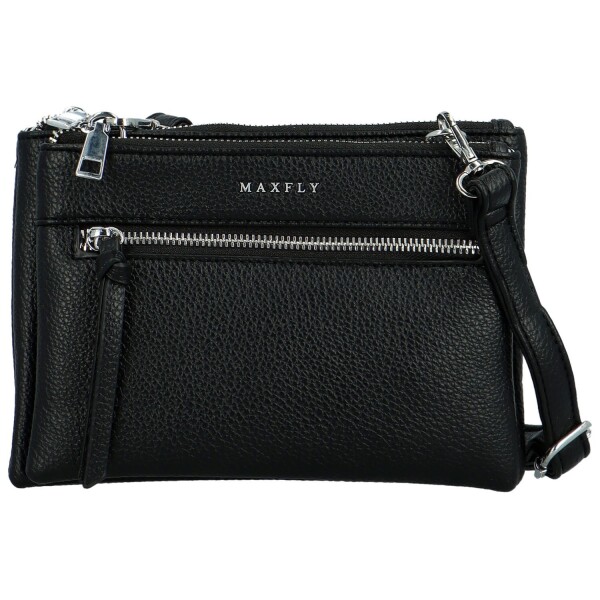 Trendy dámská koženková crossbody kabelka MaxFly Silverio, černá