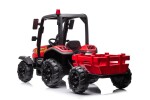 Mamido Dětský elektrický traktor s přívěsem BLT červený