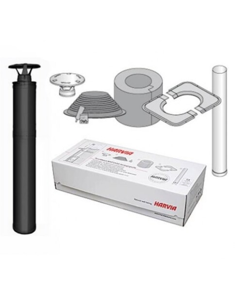 Komínový set HARVIA 1500 mm, steel - lakovaná ocel, black CWHP1500ML