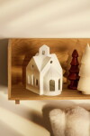 Räder Porcelánový svícen domeček Mountain Chapel, bílá barva, porcelán