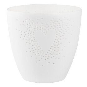 Räder Porcelánový svícen Heart Large, bílá barva, porcelán