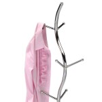 Věšák stojanový, výška 180 cm, kovová chromovaná konstrukce, nosnost 10 kg