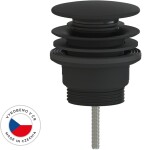 CERANO Umyvadlová výpusť - 5/4“ click-clack - univerzální - plast - černá matná