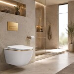 REA - Závěsná WC mísa Carlo Mini Tornado NF GOLD EDGE REA-C6806