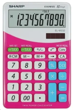SHARP EL-M332BPK růžová / stolní kalkulačka / desetimístná (SH-ELM332BPK)