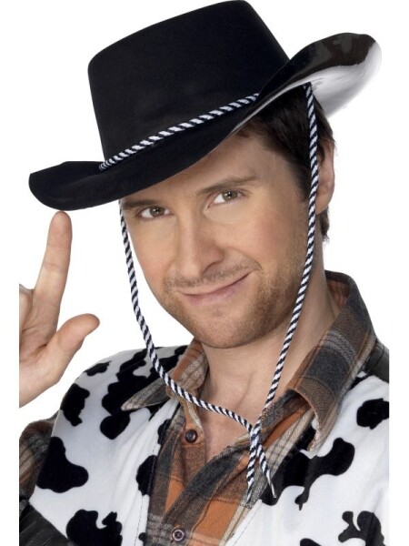 Smiffys.com Klobouk kovboj plast černý
