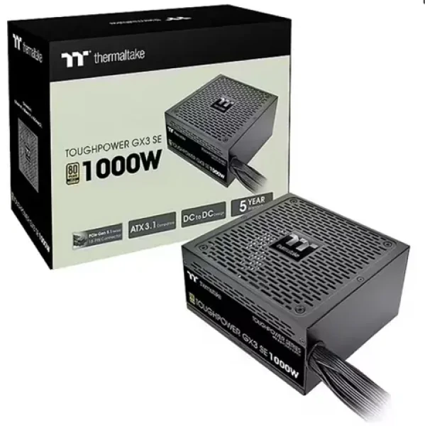 Thermaltake Toughpower GX3 SE 1000W černá / Zdroj / ATX 3.1 / 1000W / 80PLUS Gold / PCIe 5.1 / nemodulární (PS-TPD-1000NNSAGE-3)