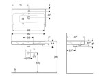 GEBERIT - iCon Umyvadlo 90x49 cm, otvor pro baterii, s přepadem, bílá 124590000