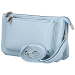 Trendy dámská koženková crossbody kabelka Aksila, světle modrá