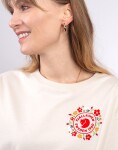 Tričko Fjällräven Fjällblomster Logo T-shirt W 113 Chalk white