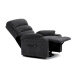 Křeslo polohovací elektrické, 1 motor, šedá látka, bezdrátové nabíjení pro mobilní telefon