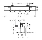 HANSGROHE - Ecostat Fine Termostatická sprchová baterie, chrom 13324000