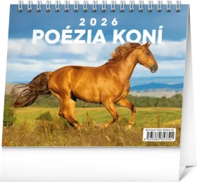 NOTIQUE Stolový kalendár Poézia koní 2026, 16,5 x 13 cm (PGS-35364-SK)