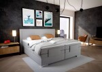 BLANÁŘ NÁBYTEK, a.s. Blanář MARGO postel vč. roštů a matrací (šedá) ROZMĚR: 2x (100x200) cm - boxspring