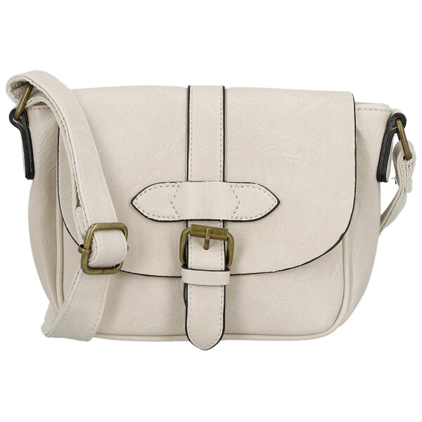 Trendy dámská koženková crossbody kabelka Divina, béžová
