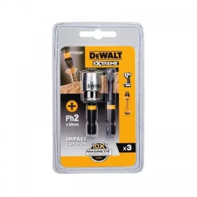 DEWALT DT70536T EXTREME TORSION Ph2 / sada bitů / 50 mm / 2 ks + magnetický držák (DT70536T)