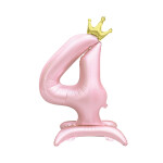 Číslo stojící 82CM růžová s korunkou 04 (vzduch) - Albi