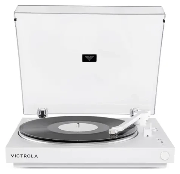 Victrola VPT-800-WHT-INT bílá / Automatický gramofon / 2 rychlostní / BT / RCA / předzesilovač (100002200212)