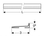 GEBERIT - Příslušenství Sběrný profil pro sprchový odtok ve stěně, 1150 mm, kartáčovaná nerez 154.340.FW.1