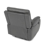 Polohovací křeslo, elektrické zabudované ovládání, šedá, látka vintage, TV-4094 GREY3