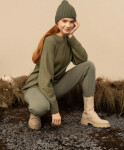 Dámský svetr Outhorn OTHAW22TSWEF003 khaki khaki